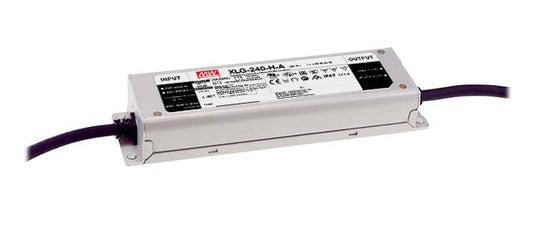 Driver LED MEAN WELL XLG-240-H 240W 6660mA Corriente Alta IP67 Regulable 3 en 1
