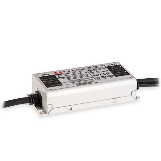 Driver LED MEAN WELL XLG-75-12 75W 12V Voltaje Constante IP67 Regulable 3 en 1