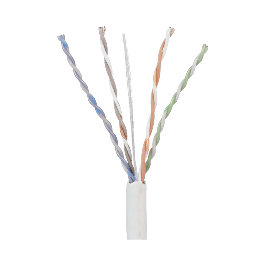 Bobina de Cable UTP 305 Metros (1000 Pies) de Cobre, TX5e, PanNet, Blanco, Categor�a 5e, 24 AWG, CMP (Plenum), de 4 Pares