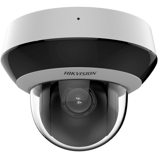 Mini Domo PTZ IP 2 Megapixel / 4X Zoom / H.265+ / 20 mts IR EXIR / WDR / PoE / IK10 / Exterior IP66 / Ultra Baja Iluminación / Micrófono Integrado / PoE / microSD