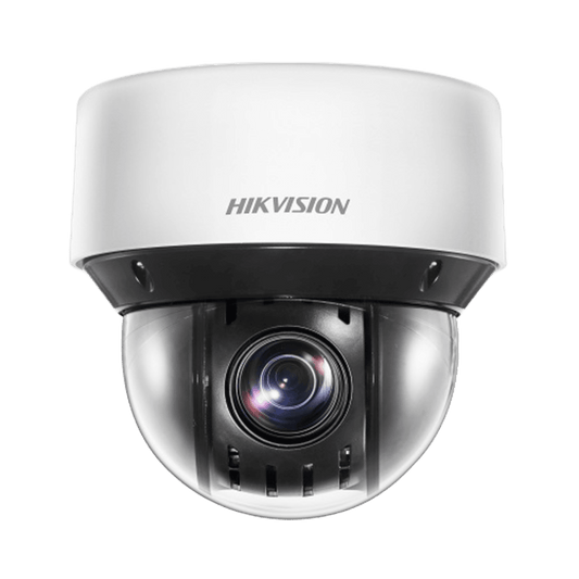 Mini Domo IP PTZ 4 Megapixel / 25X Zoom / 50 mts Luz Infrarroja Inteligente (Visión Nocturna) / Autoseguimiento / WDR 120 dB / PoE+ / IP66 / Ultra Baja Iluminación / MicroSD