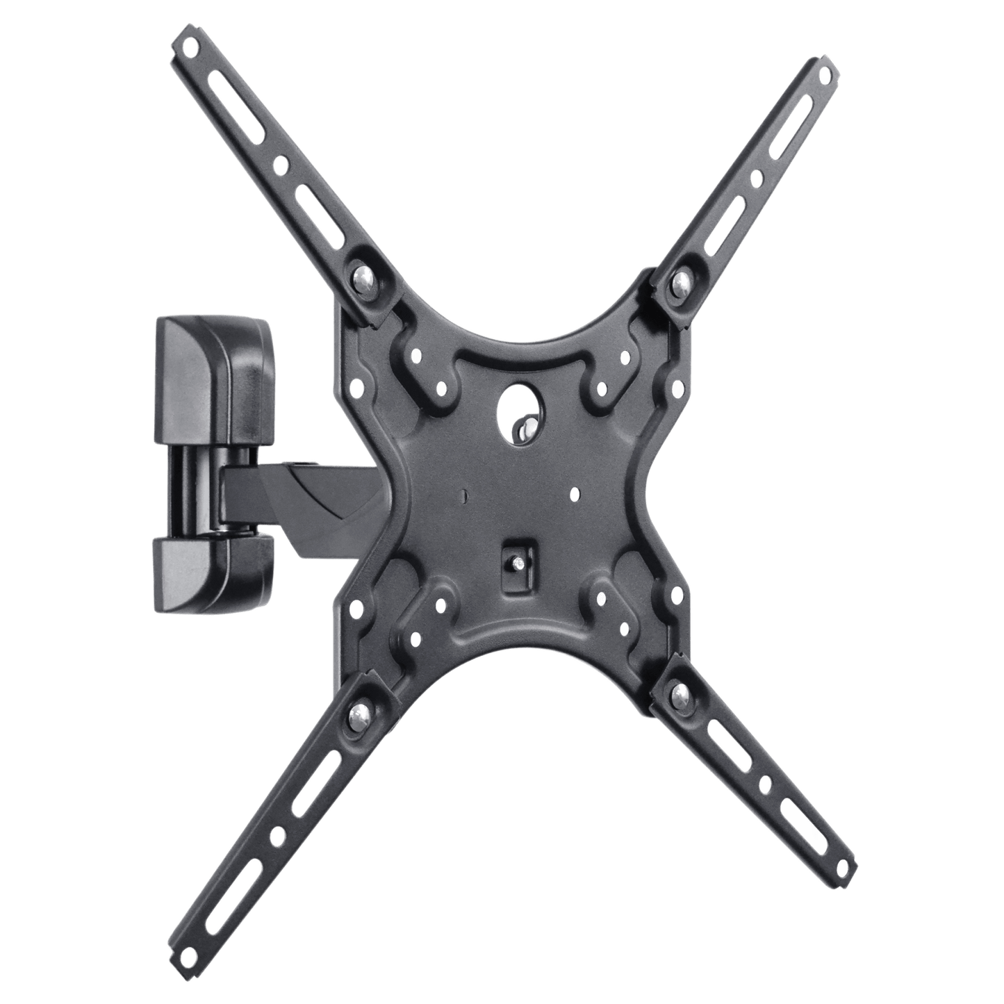 Soporte de pared para pantallas de 32-60 pulg. (81.28-142.24 cm) / VESA desde 100 x 100 hasta 400 x 400 / Carga Máxima 25 kg (55 lb) / Extensión 226 mm / Inclinación +10°  / Instalación Hook-and-Hang / Acabado Epoxíd
