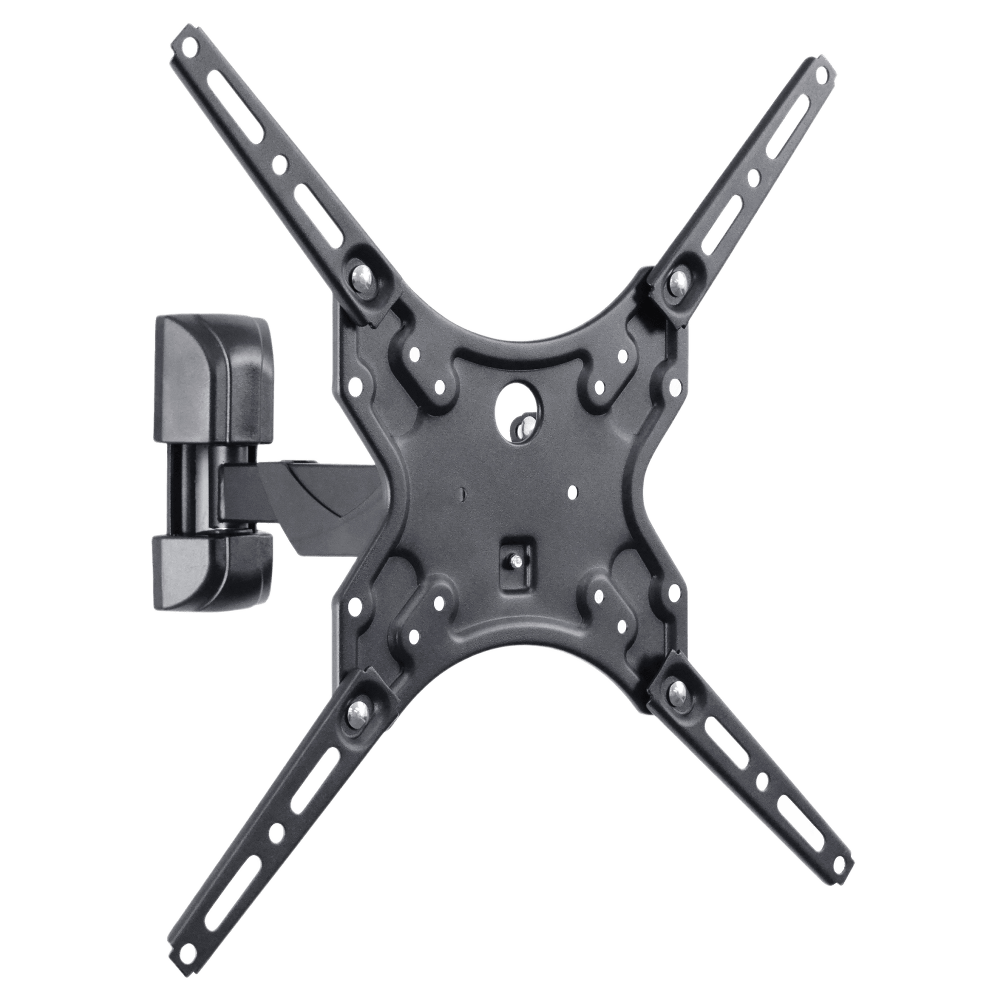 Soporte de pared para pantallas de 32-60 pulg. (81.28-142.24 cm) / VESA desde 100 x 100 hasta 400 x 400 / Carga Máxima 25 kg (55 lb) / Extensión 226 mm / Inclinación +10°  / Instalación Hook-and-Hang / Acabado Epoxíd