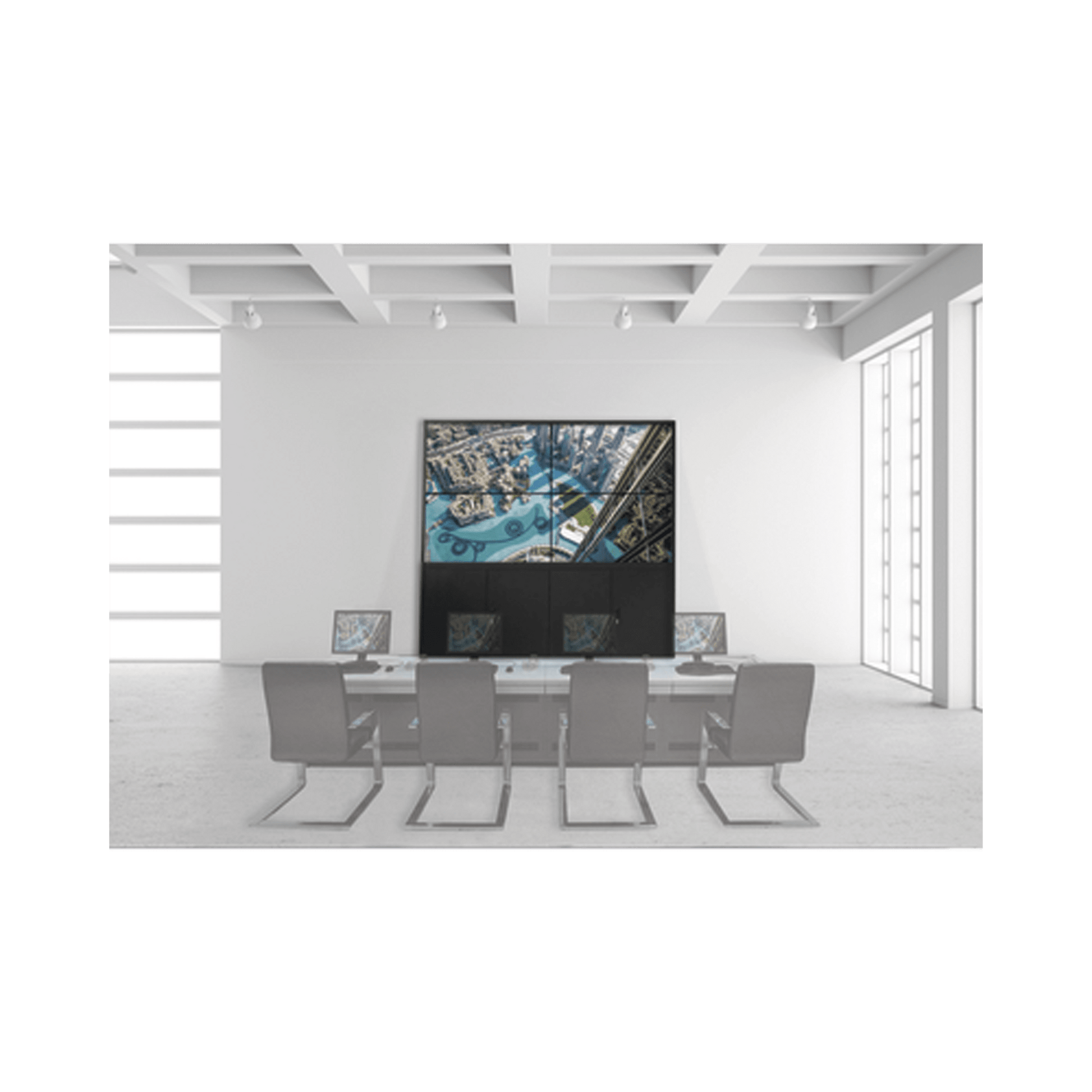 Kit Videowall 2X2 / Incluye 4 Pantallas de 55" / Decoder / Base de Piso / Accesorios de Instalación