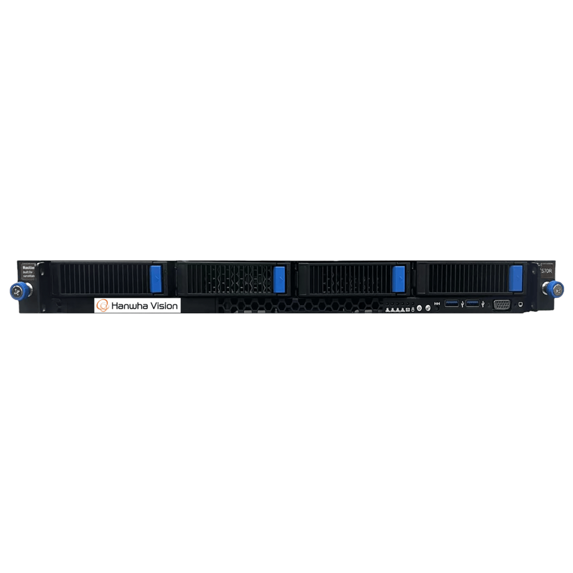 Servidor de Grabación / 1U / 4 Licencias Wisenet WAVE / 470 Mbps / Incluye 48TB / Intel Xeon 6333P / 16GB RAM / Dual SSD 480GB / 4x HDD 3.5" / RAID 0/1/5/6 / Windows IoT / HDMI-VGA / 2x GbE / IPMI / Fuente Redundante 450W / Riel Deslizante