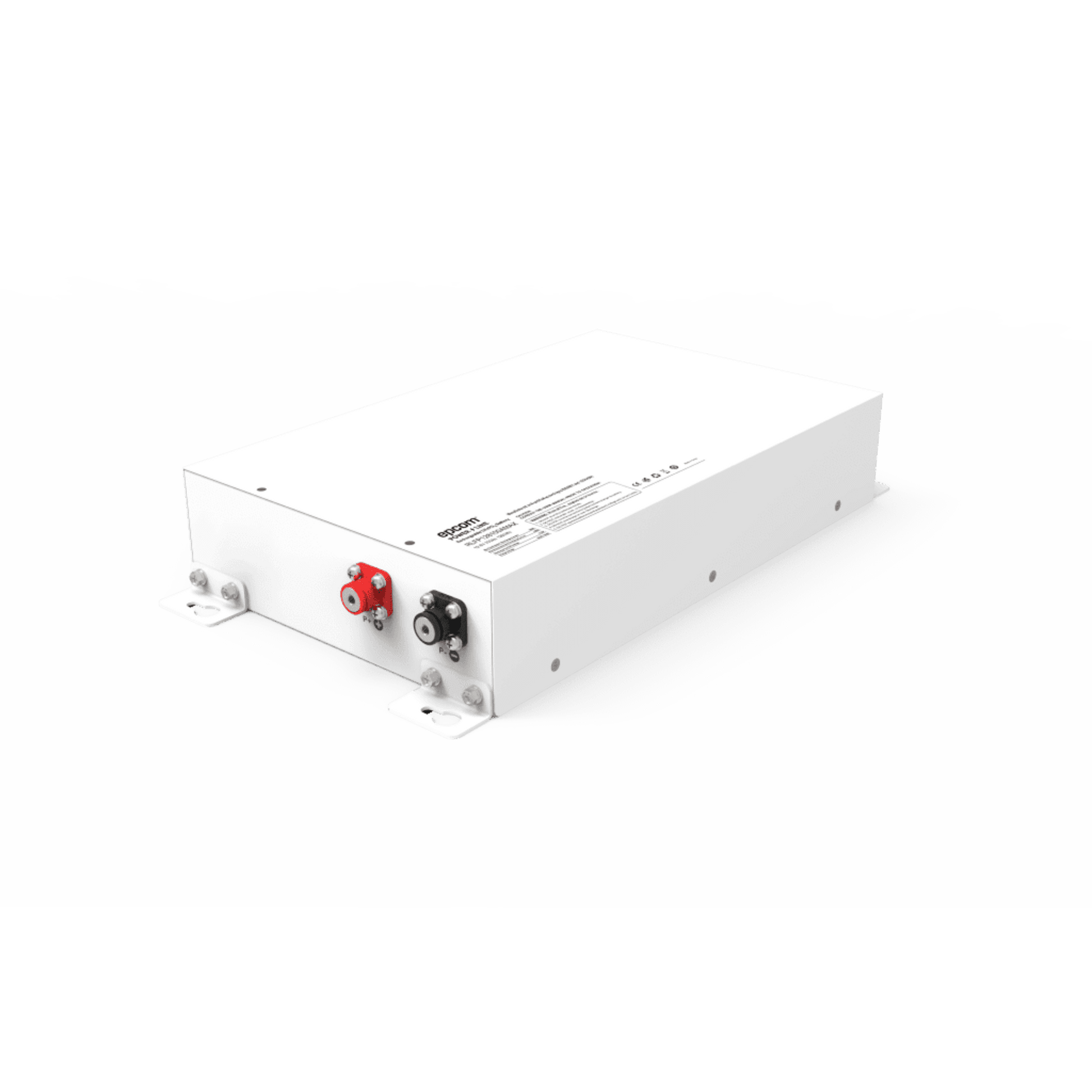 Batería de Litio LiFePO4 / 12.8 Vcc 100 Ah (1280 Wh) / Corriente Máxima 80 A / Case Metálico IP30 / Ciclo de Vida >3500 Ciclos / Montaje en Pared