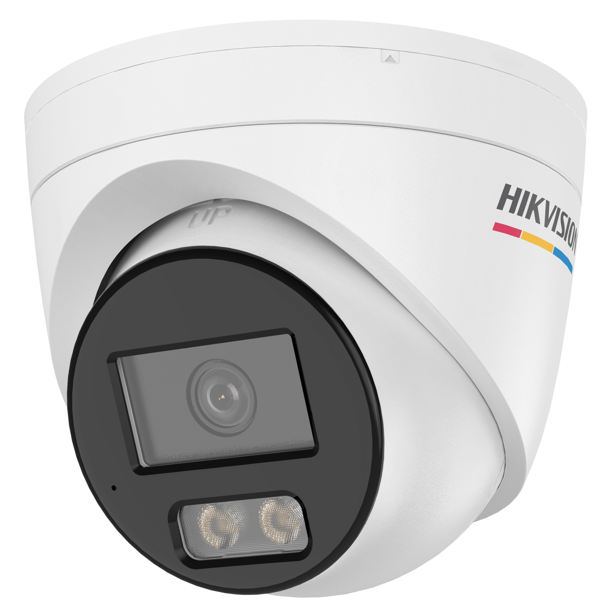 [Dual Light + ColorVu] Turret IP 4 Megapixel / Lente 2.8 mm / 30 mts IR + 30 mts Luz Blanca / Micrófono Integrado / ACUSENSE Lite / Exterior IP67 / WDR 120 dB / PoE / Micro SD