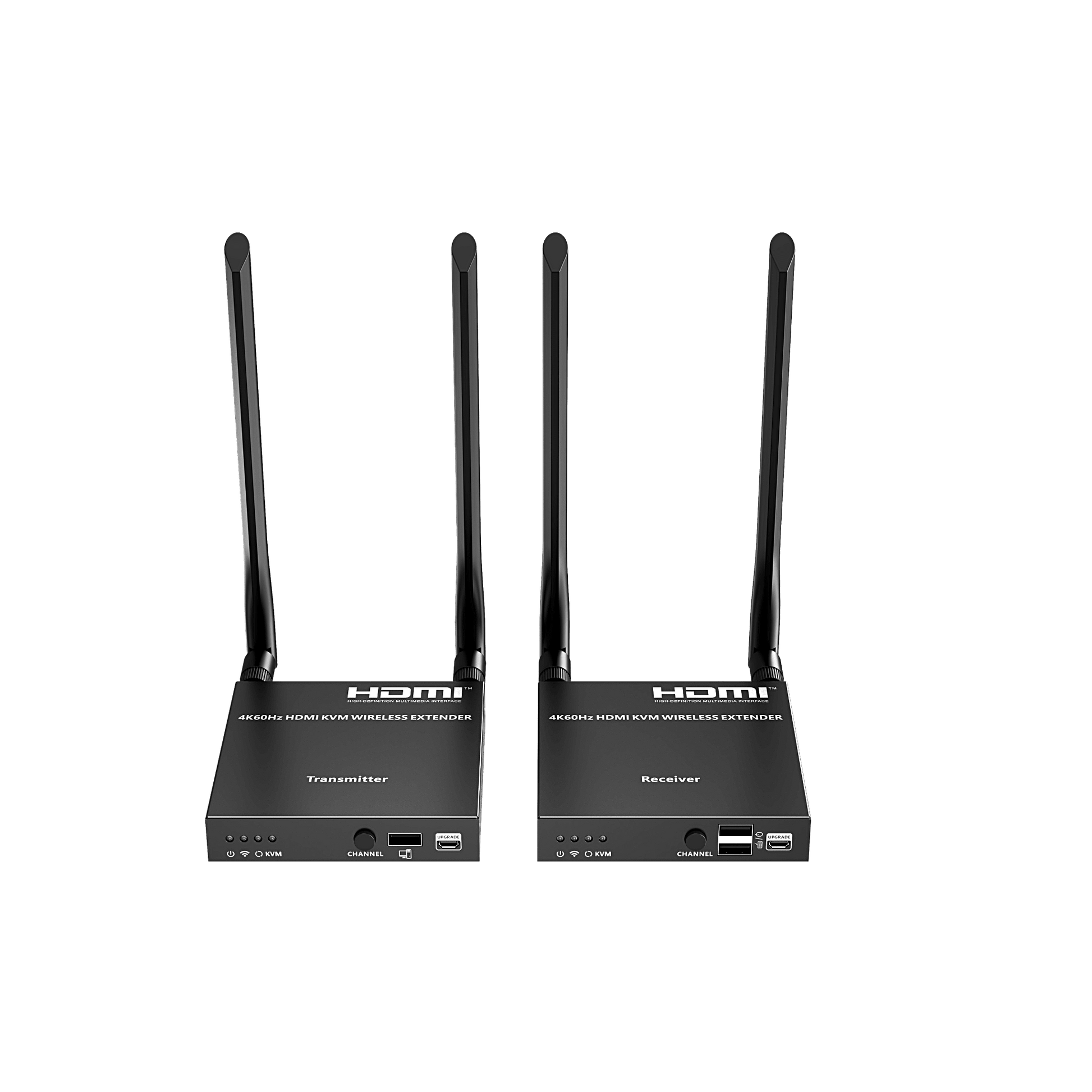 Extensor Inalámbrico HDMI| Con KVM | 4K@60Hz 4096x2160 | Tecnología ipcolor | Banda 5G 5.18-5.24 GHz | Distancia 50 m | Conexión de Hasta 1 a 4