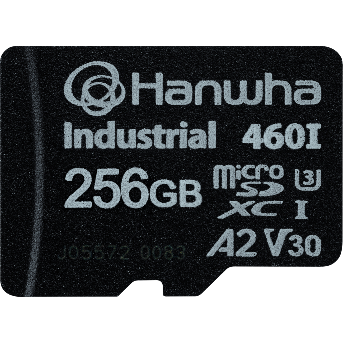 Memoria MicroSD industrial 256 GB / 100 MB/s Lectura / 80 MB/s Escritura / V30/U3/A2 / Especializada camaras Hanwha Vision