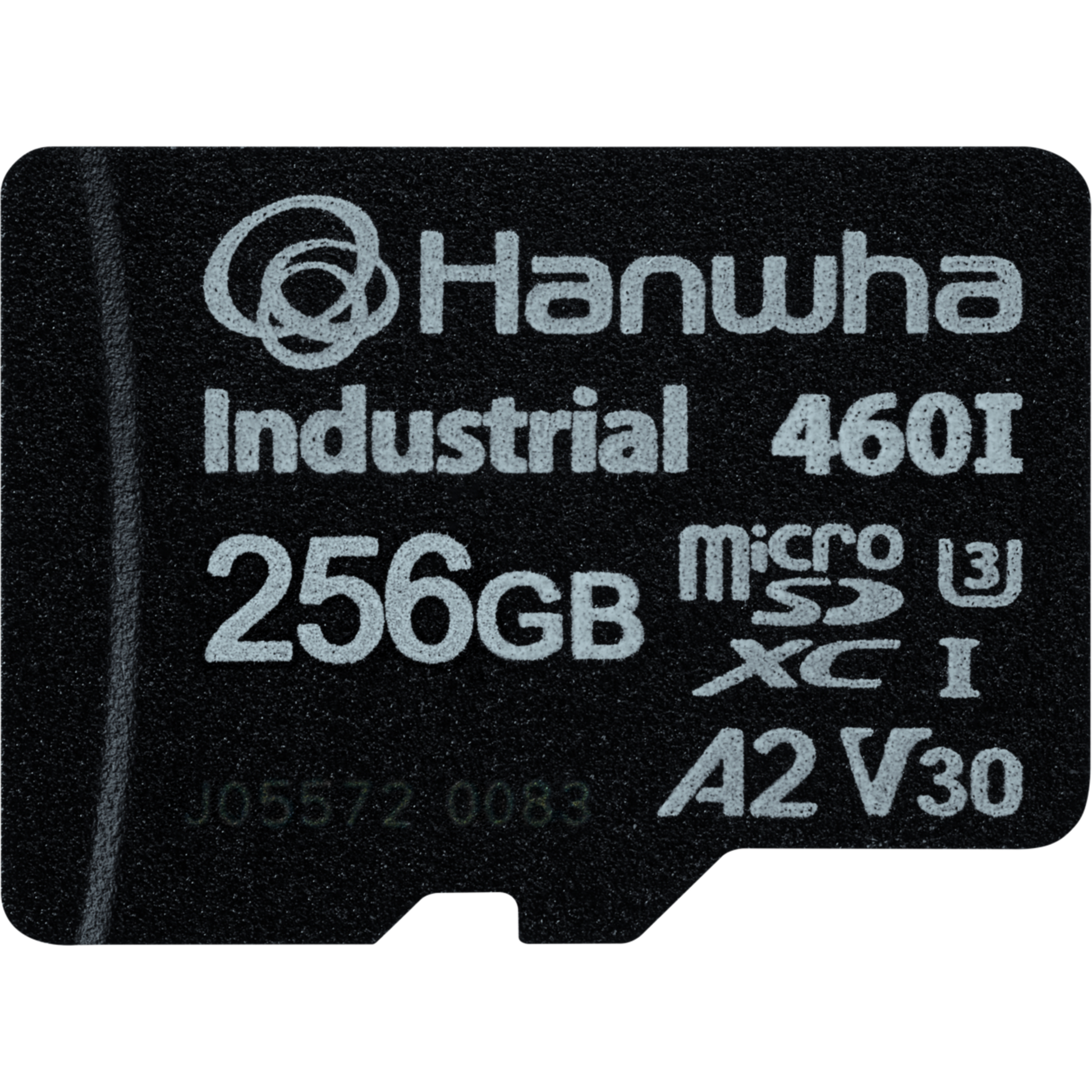 Memoria MicroSD industrial 256 GB / 100 MB/s Lectura / 80 MB/s Escritura / V30/U3/A2 / Especializada camaras Hanwha Vision