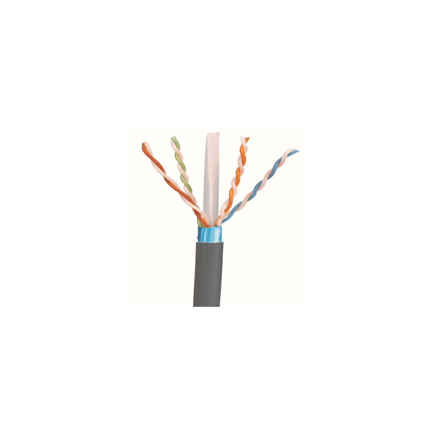 Bobina de Cable Blindado F/UTP de 4 Pares, Cat6A, Soporte de Aplicaciones 10GBase-T, LSZH (Libre de Gases T�xicos), Color Gris, 305 Metros (1000 Pies)