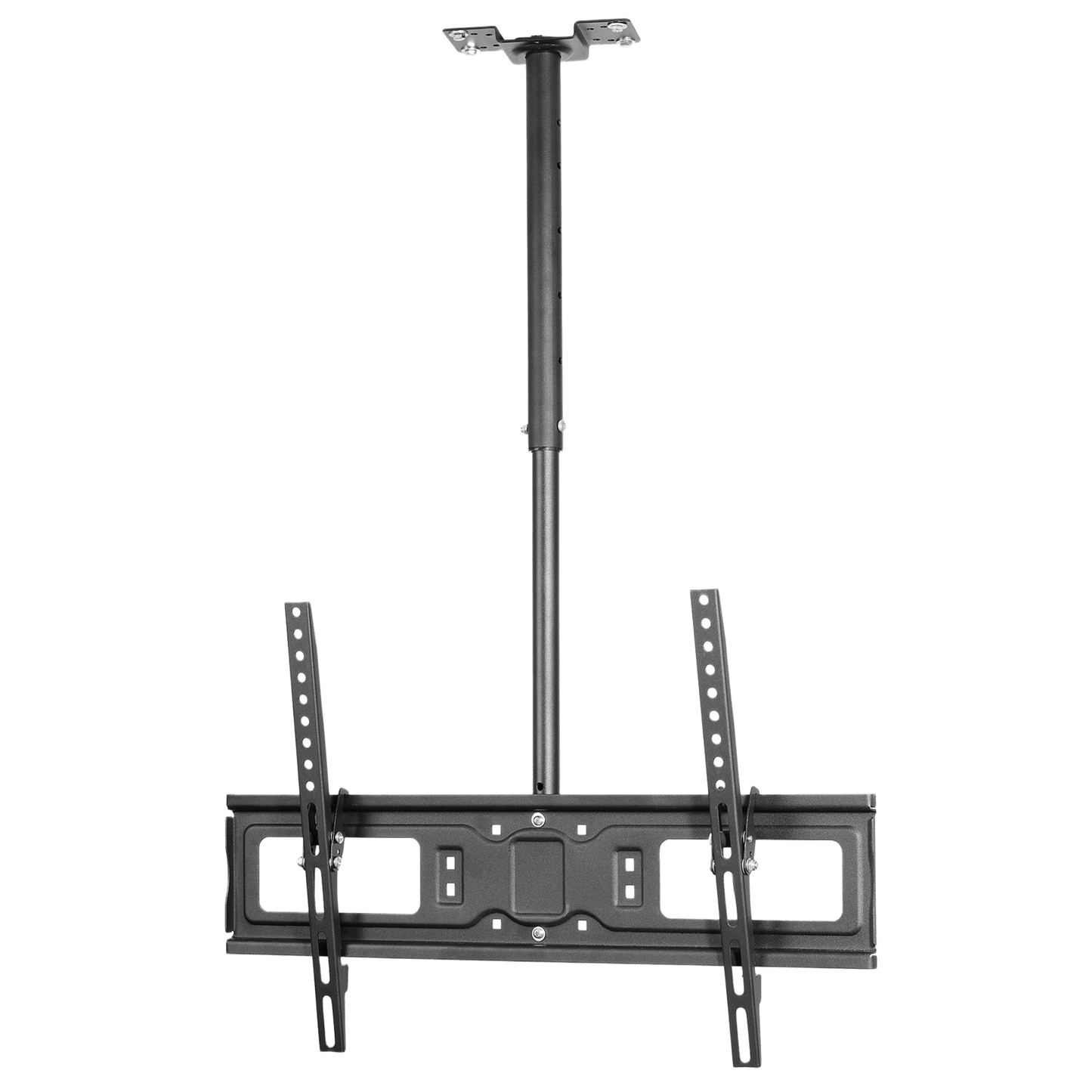 Montaje de techo Inclinable y Ajustable para pantallas desde 32-75 pulgadas / Capacidad de Carga 50 kg / VESA 200x200 hasta 600x400 / Acabado Resistente a Rasguños / Incluye Herrajes de Montaje