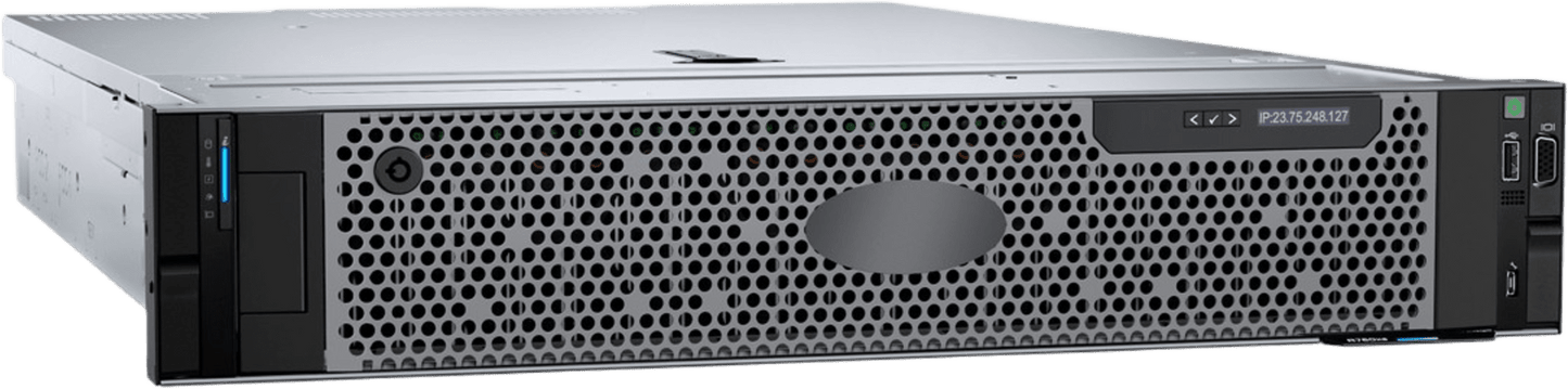 Servidor de Administración / Procesador Dual Intel Xeon 4410Y 2.0GHz 24 Cores / 128GB RAM DDR5 4800MT/s / 8TB HDD RAID 1 / Controladora PERC H355 / 6 Puertos 1GbE / Sin Logo