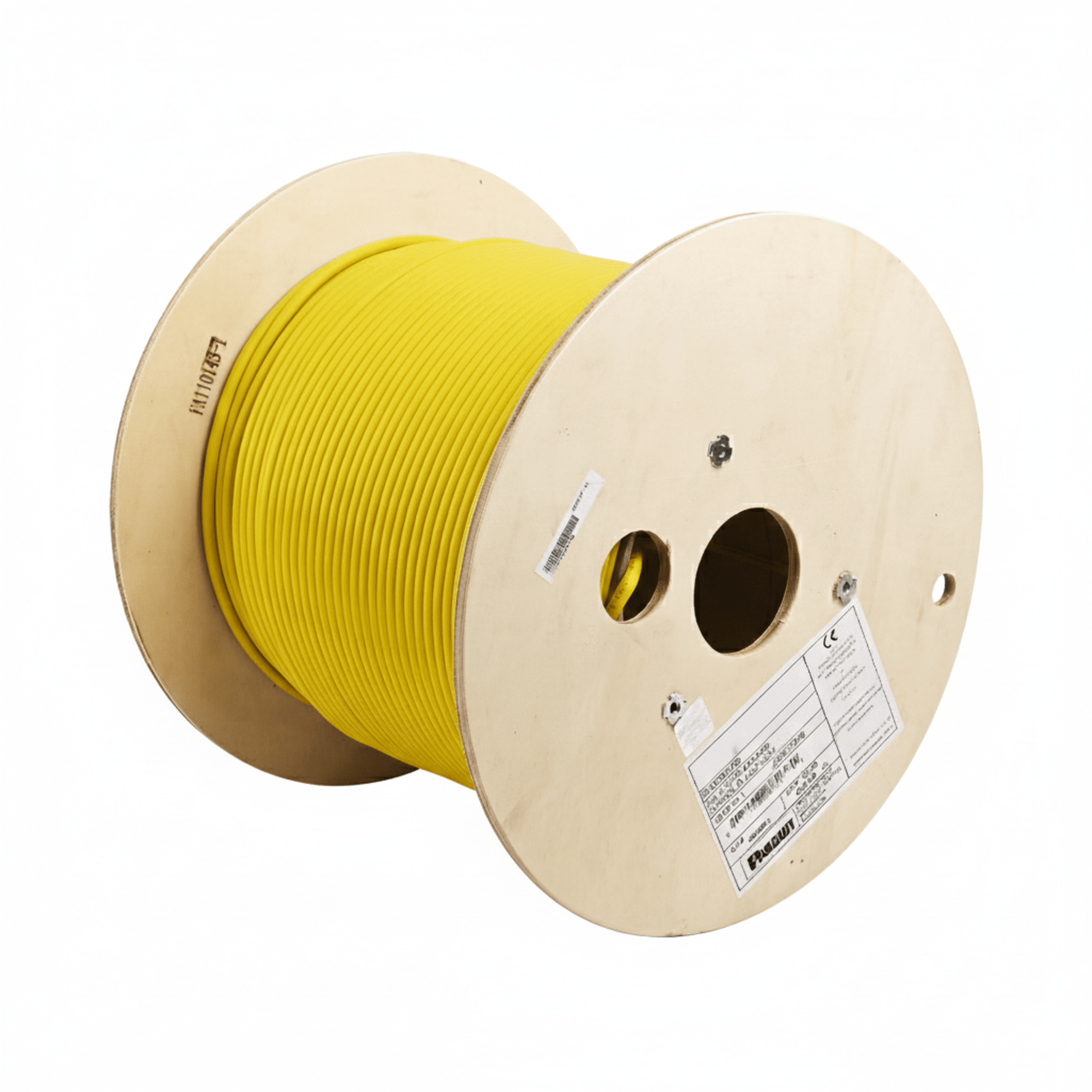 Bobina de Cable Blindado F/UTP de 4 Pares, Cat6A, Soporte de Aplicaciones 10GBase-T, LSZH (Libre de Gases T�xicos), Color Amarillo, 305 Metros (1000 Pies)
