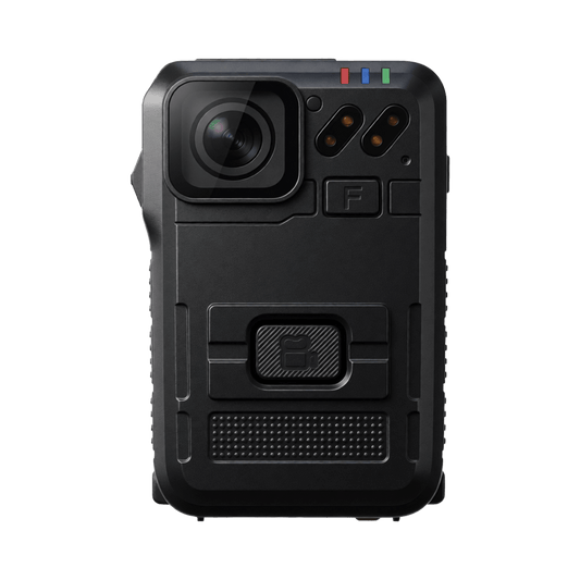 Body Camera para Seguridad, Video Full HD, Descarga de Vídeo automática con estación, Pantalla TFT con indicador de batería y memoria.