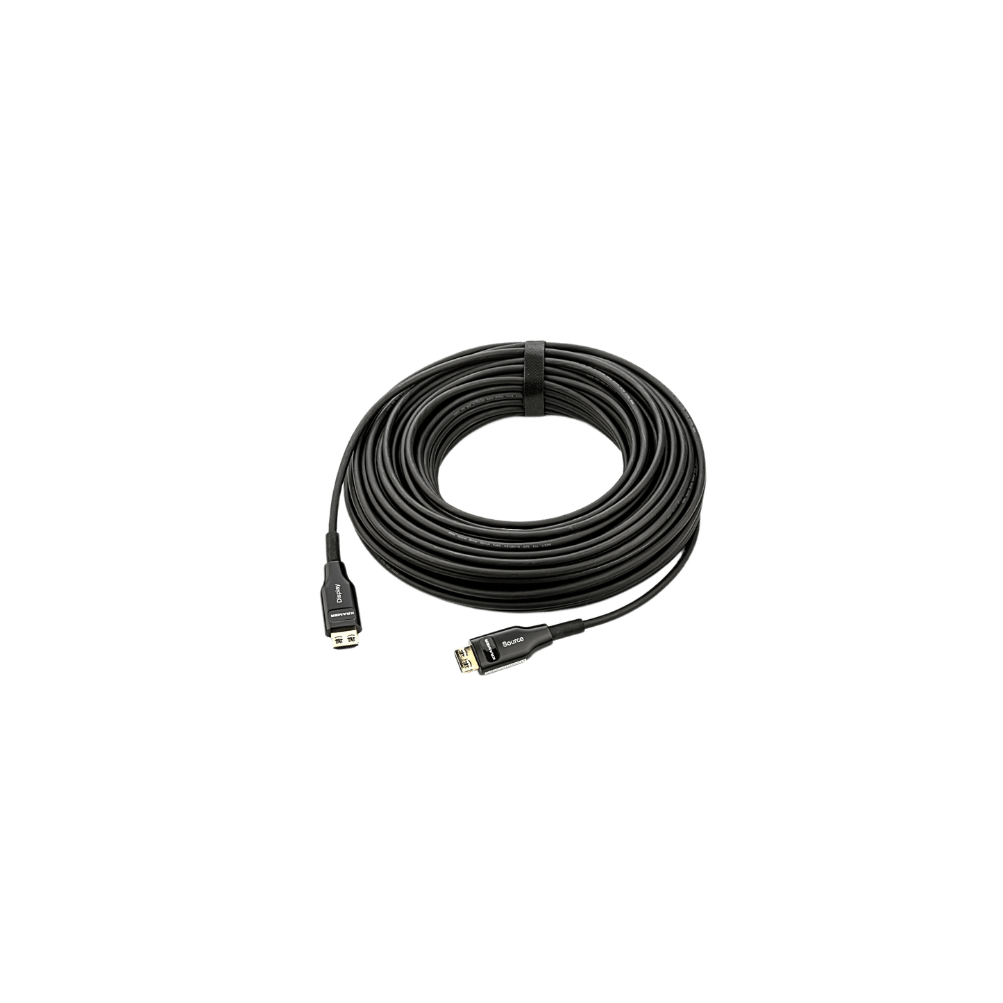Cable Optico HDMI Híbrido | 4K@60Hz 18 Gbps | 30 m | Fibra OM3 + Cobre | LSHF | Bañado Oro 24K | HDCP 2.2 | HDR | ARC | CEC