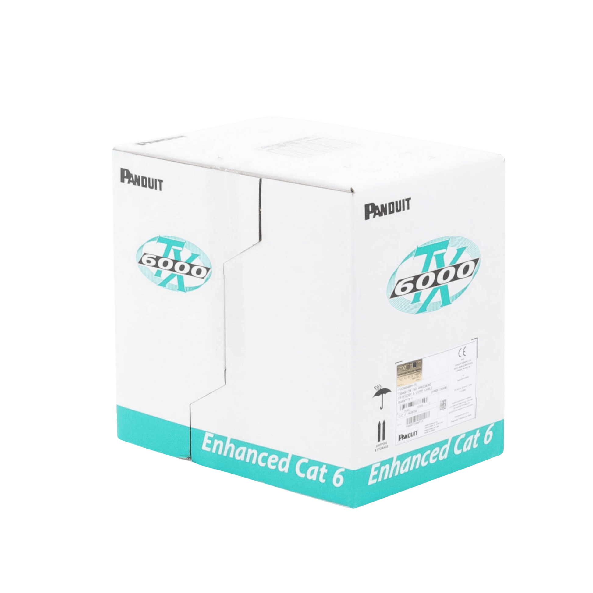 Bobina de Cable UTP 305 Metros (1000 Pies) de Cobre, TX6000? PanNet, Reelex, Blanco, Categor�a 6 Mejorado (23 AWG), PVC (CM), de 4 Pares