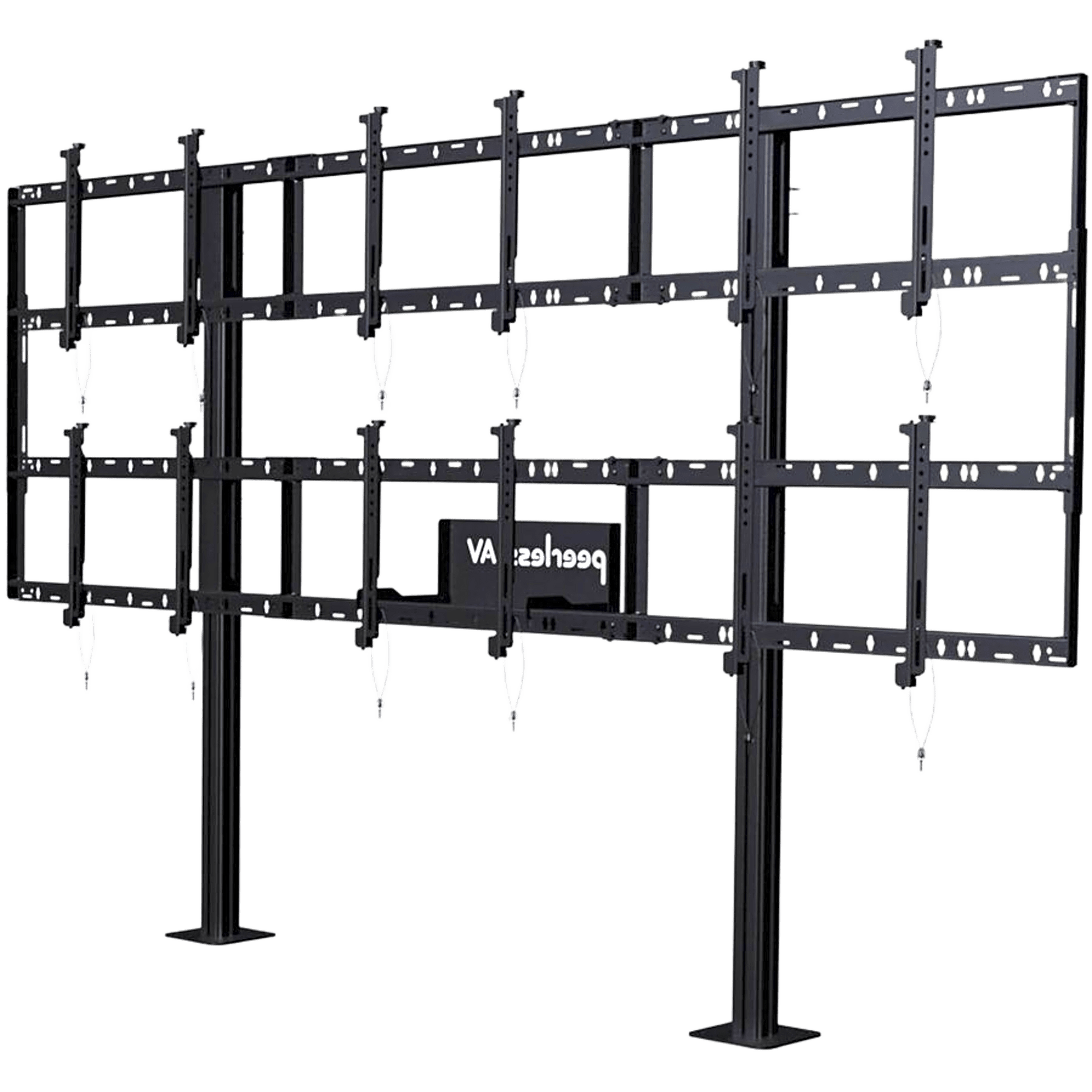 Soporte Modular para Video Wall Pedestal / Configuración 3x2 / Para Pantallas 46" a 55" / Hasta 5" de Profundidad (127 mm) / Ajuste Sin Herramientas / 8 Puntos de Alineación / Estructura de Aluminio / Compatibilidad VESA 200x2