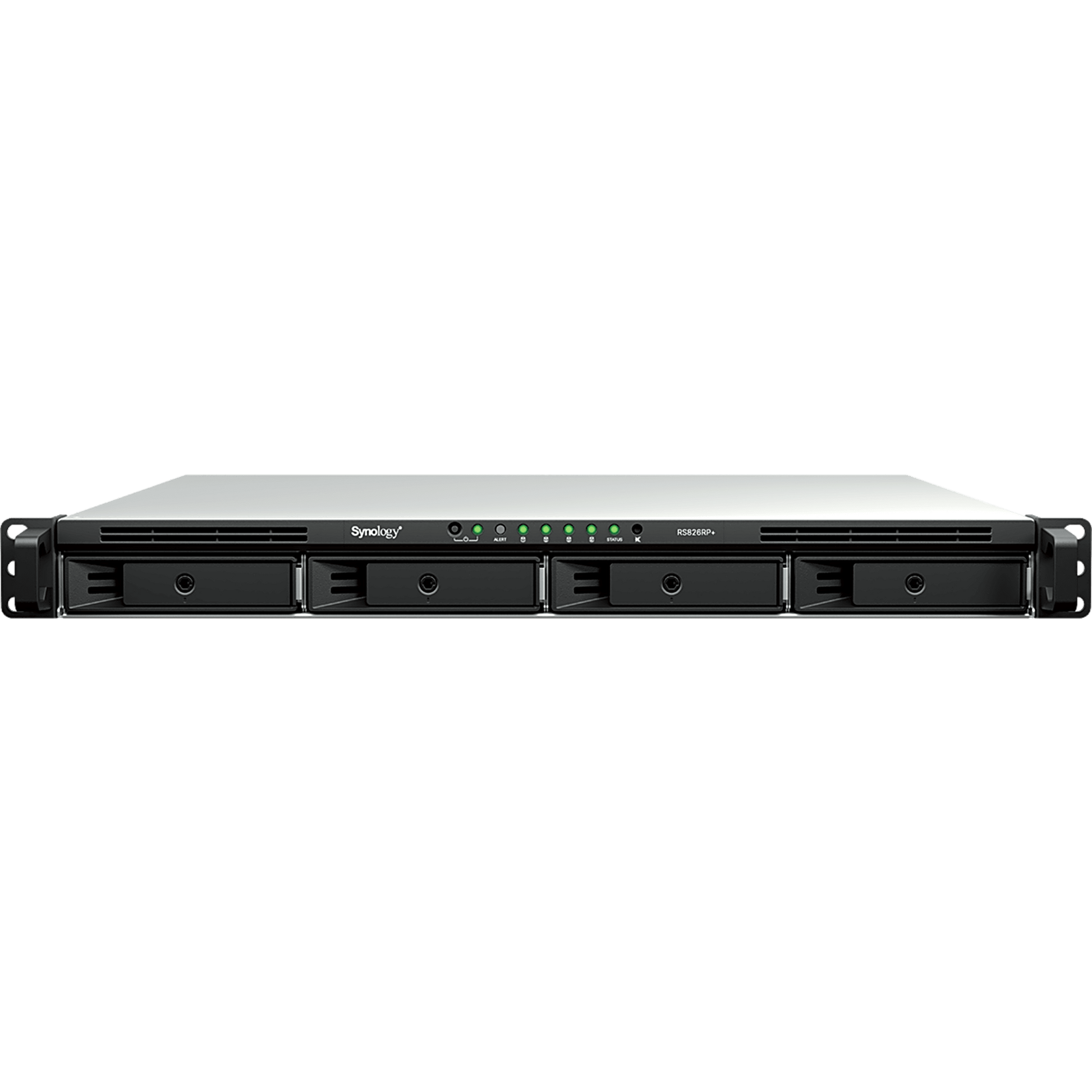 Servidor NAS Rackmount / 4 Bahías Hot-Swappable 1U / 2000/1300 MB/s Lectura/Escritura / 4 Puertos 1GbE RJ45 / PCIe 3.0 x8 / Dual Power Supply Redundante / DSM / Almacenamiento Empresarial